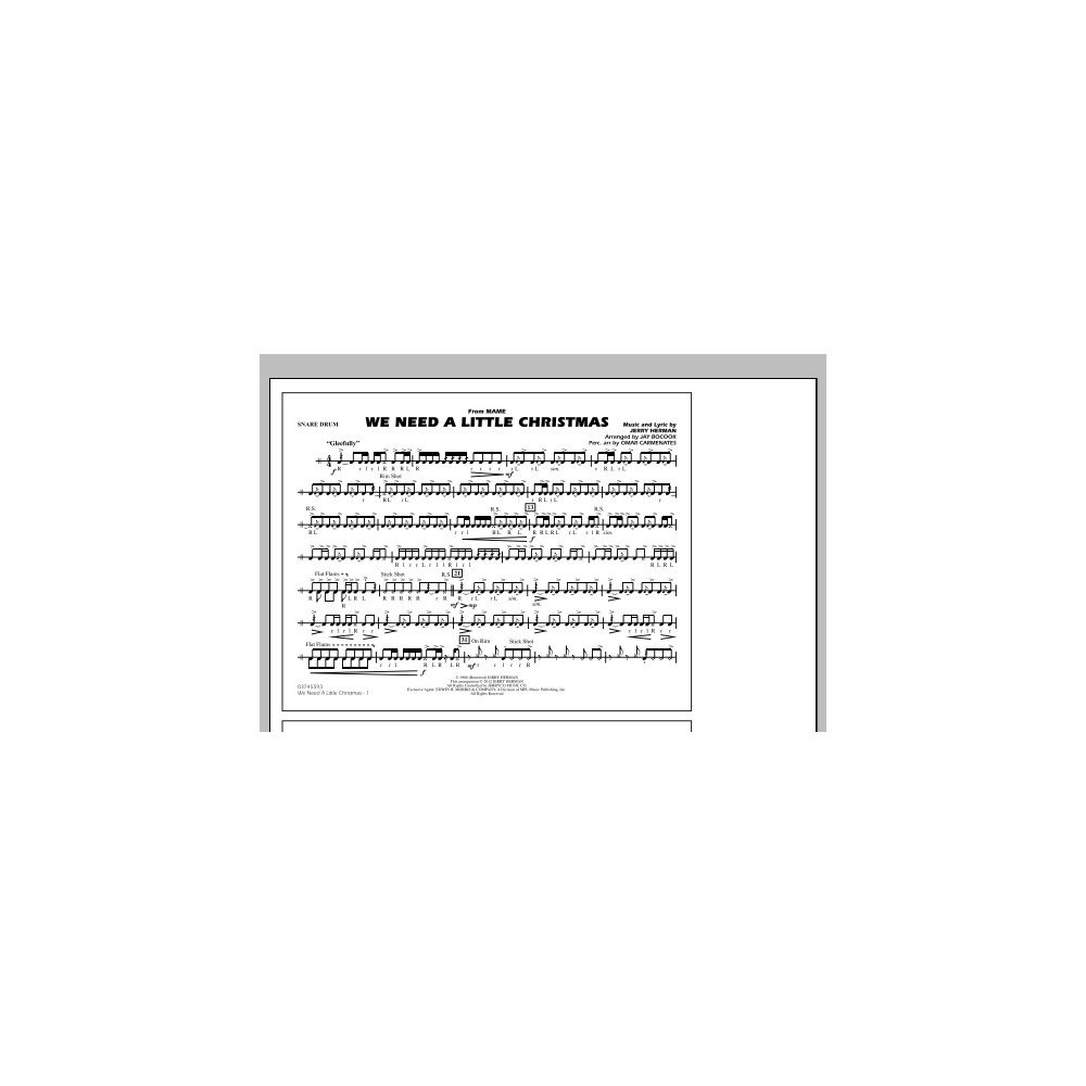 We Need A Little Christmas - Snare Drum