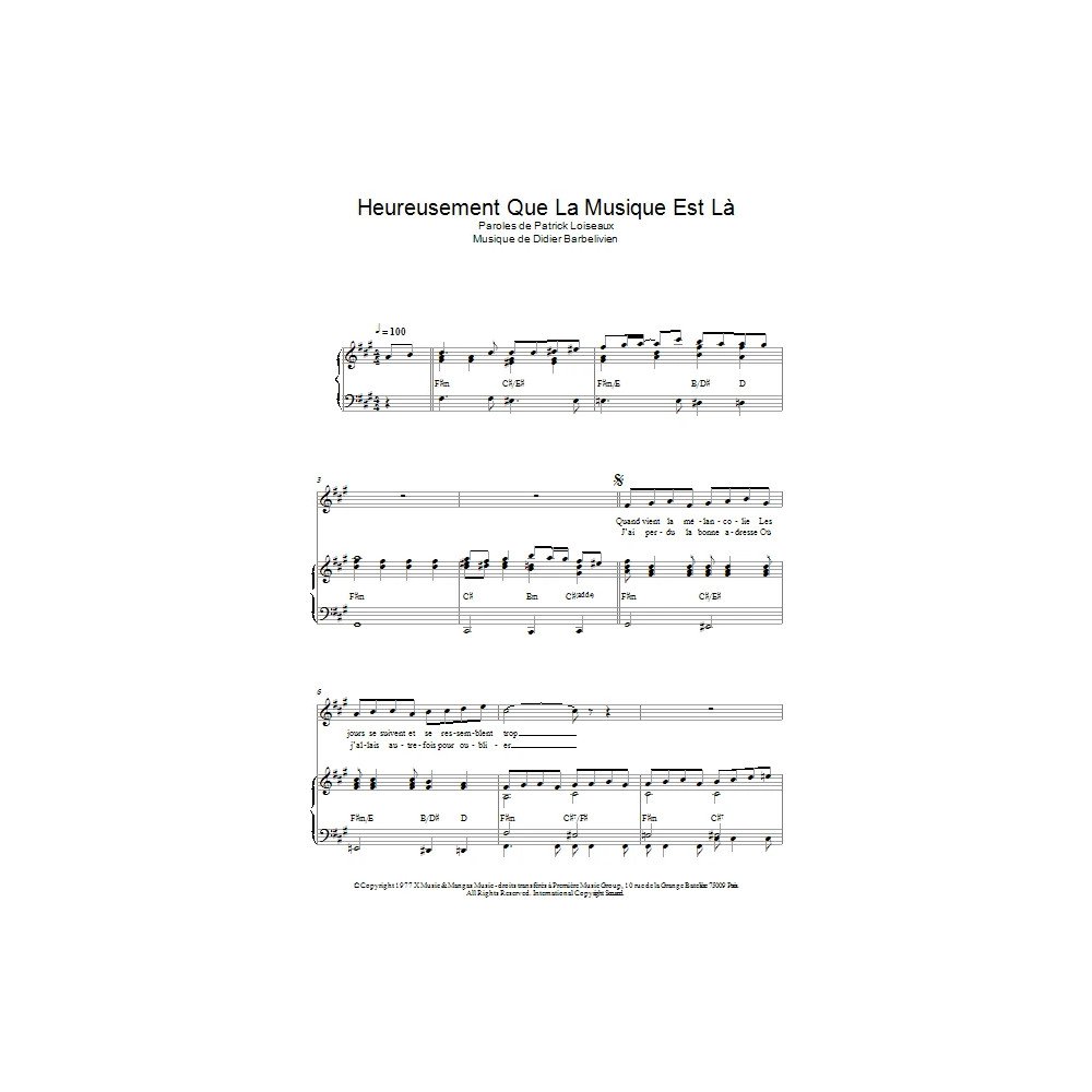 Heureusement Que La Musique Est La