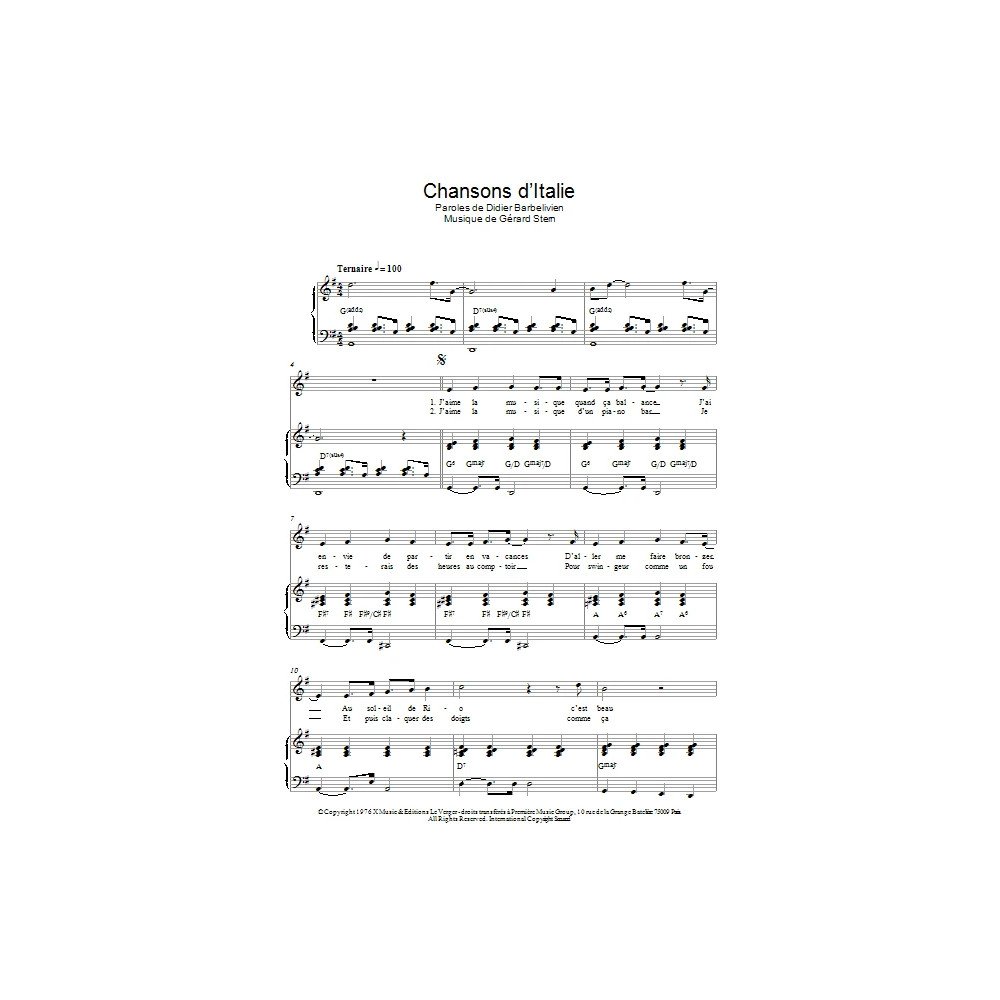 Chansons D'italie