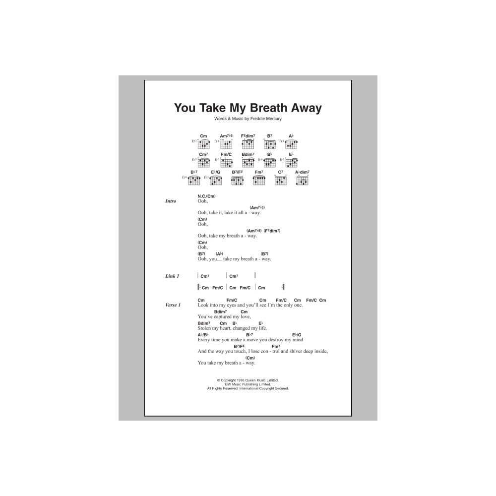 You Take My Breath Away