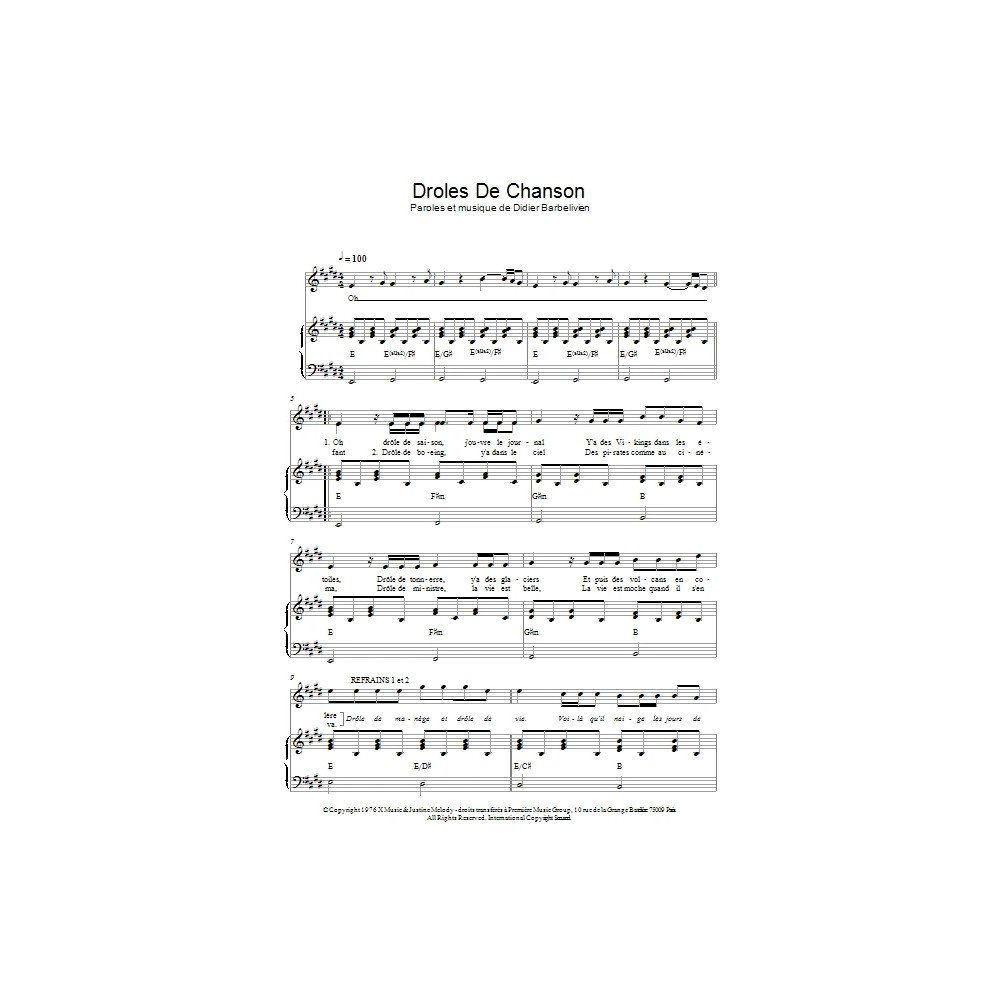 Drole De Chanson