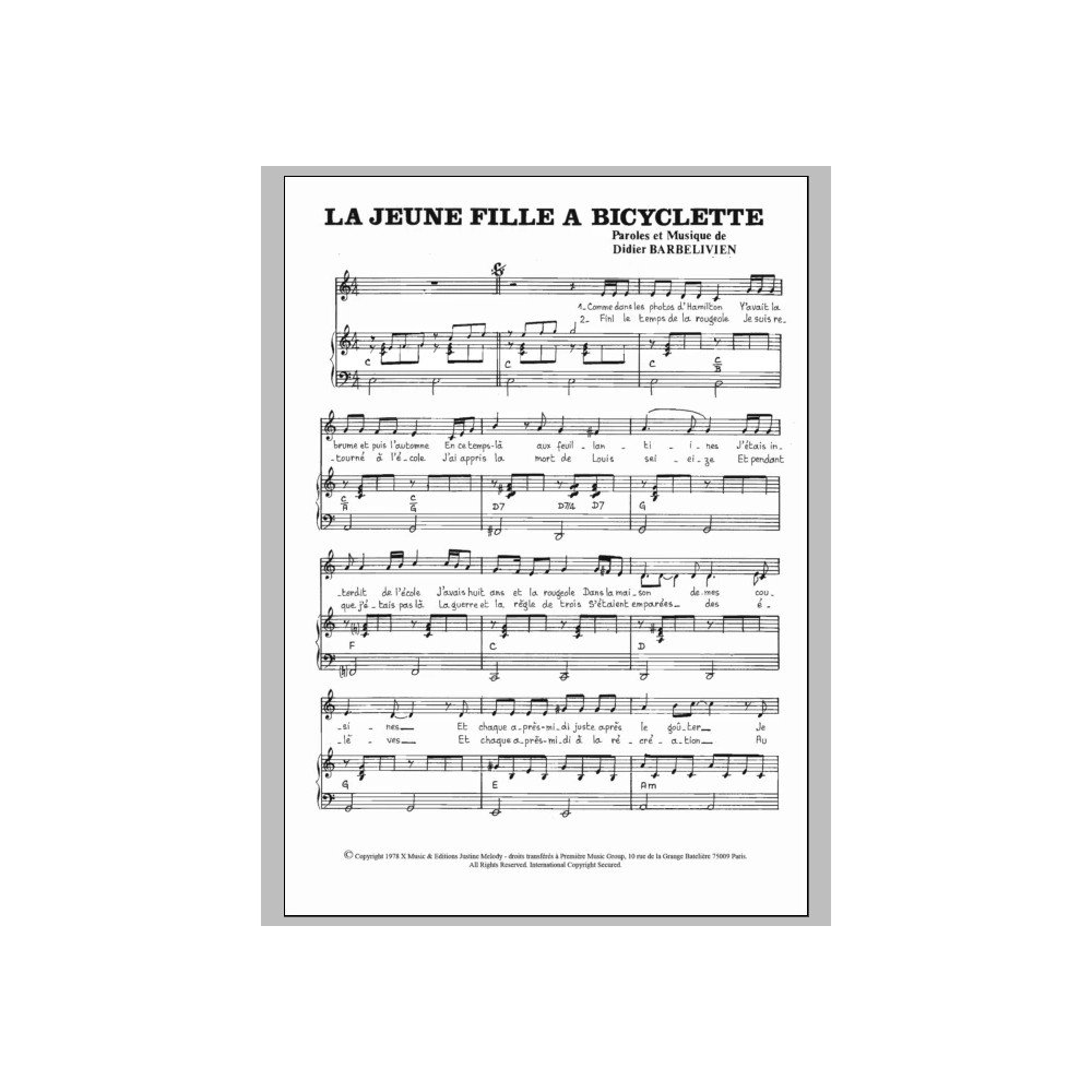 La Jeune Fille A Bicyclette