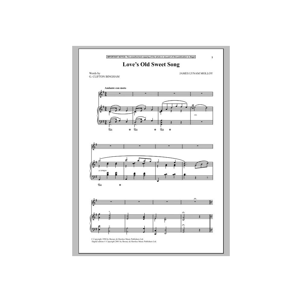 Love's Old Sweet Song