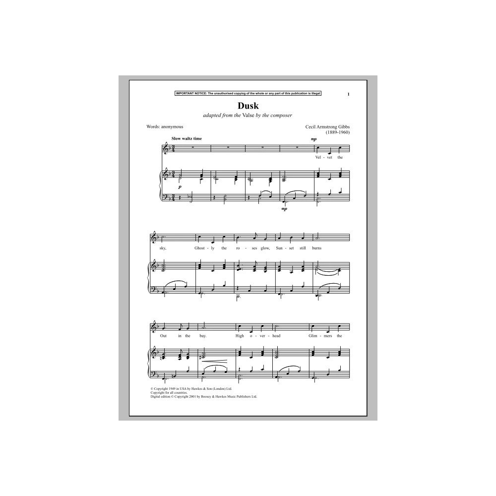 Dusk (Adapted from The Valse)