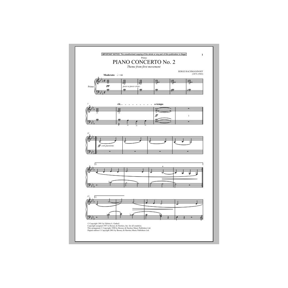 Piano Concerto No. 2 (Theme from First Movement)