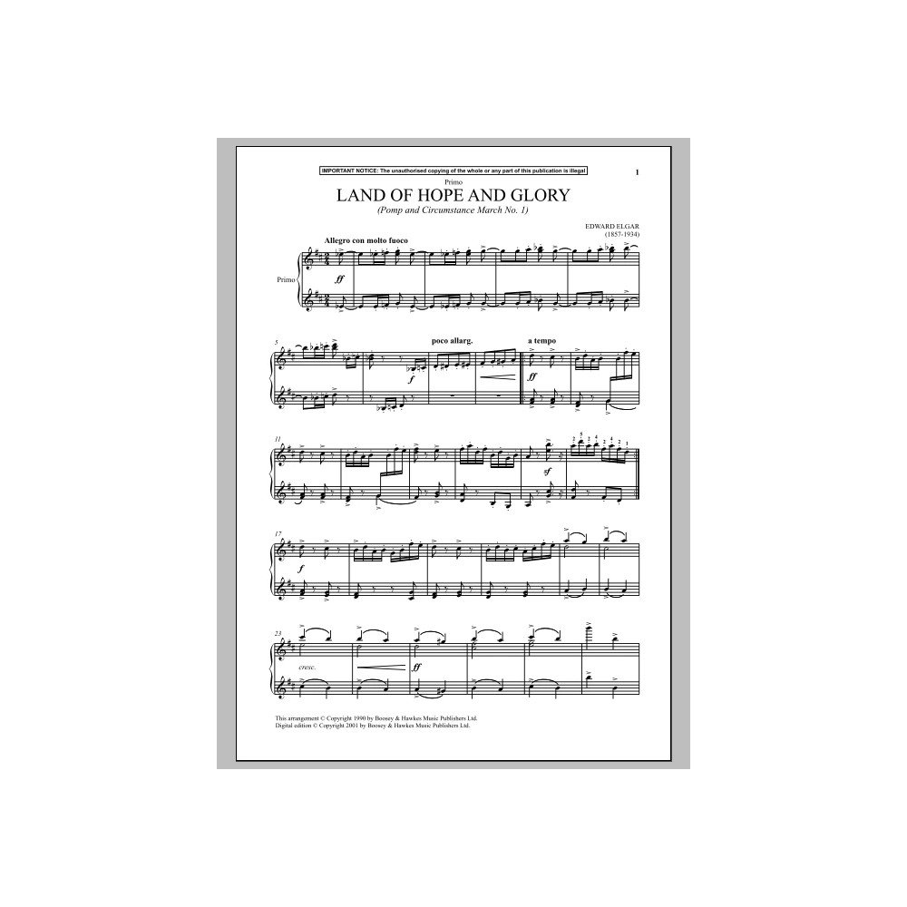 Land Of Hope And Glory (March No. 1 from Pomp And Circumstance)
