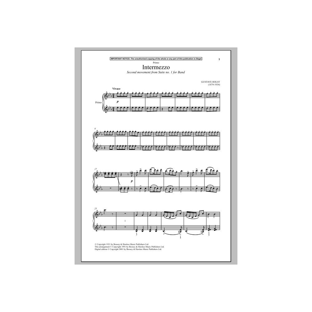 Intermezzo (Second Movement from Suite No. 1 For Band)