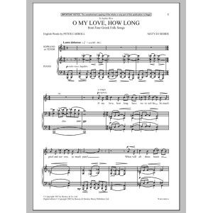 O My Love, How Long (from Four Greek Folk Songs)