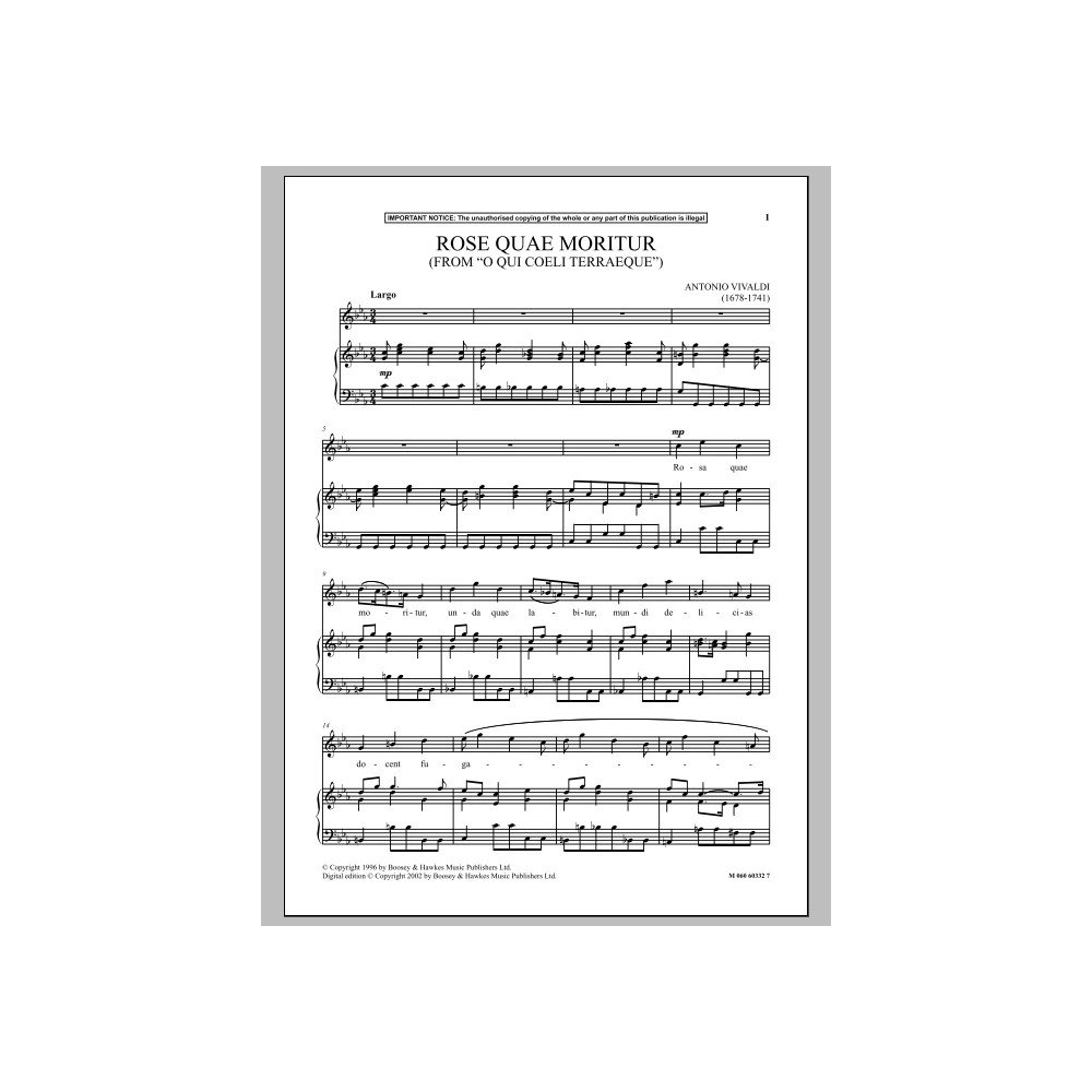 Rose Quae Moritur (from O Qui Coeli Terraeque)