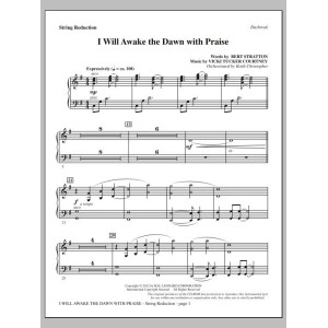 I Will Awake The Dawn With Praise - Keyboard String Reduction