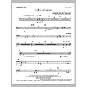 God Is In Control (arr. Heather Sorenson) - Trombone 3/Tuba