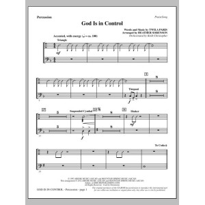 God Is In Control (arr. Heather Sorenson) - Percussion