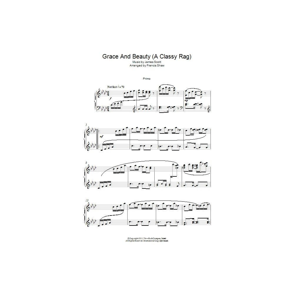 Grace And Beauty (A Classy Rag)