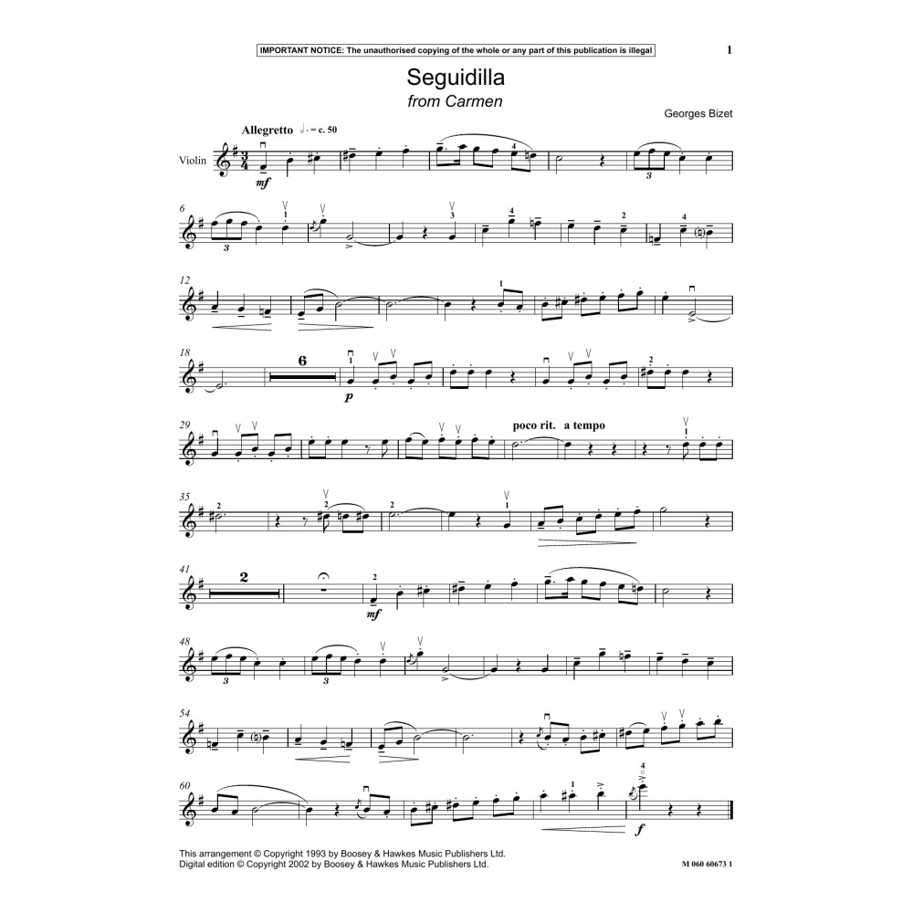 Seguidilla (aus Carmen)