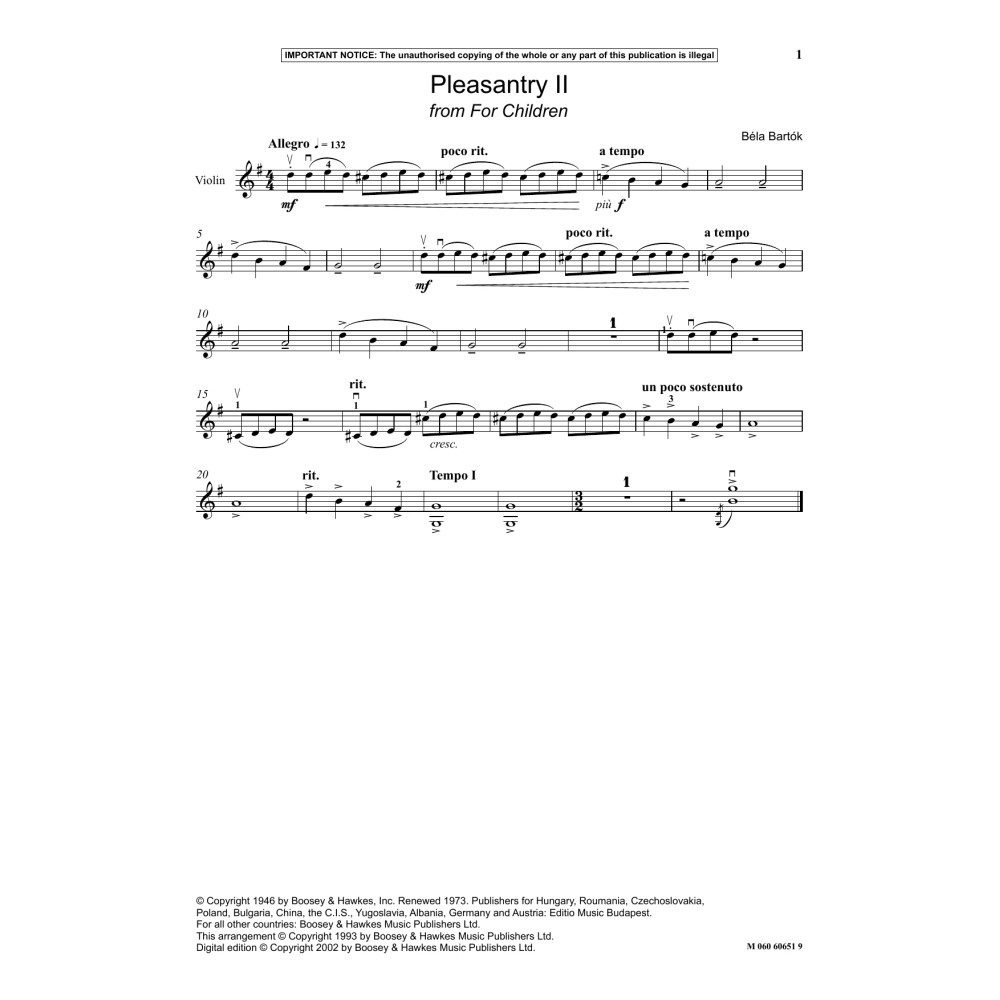 Pleasantry II (from For Children)