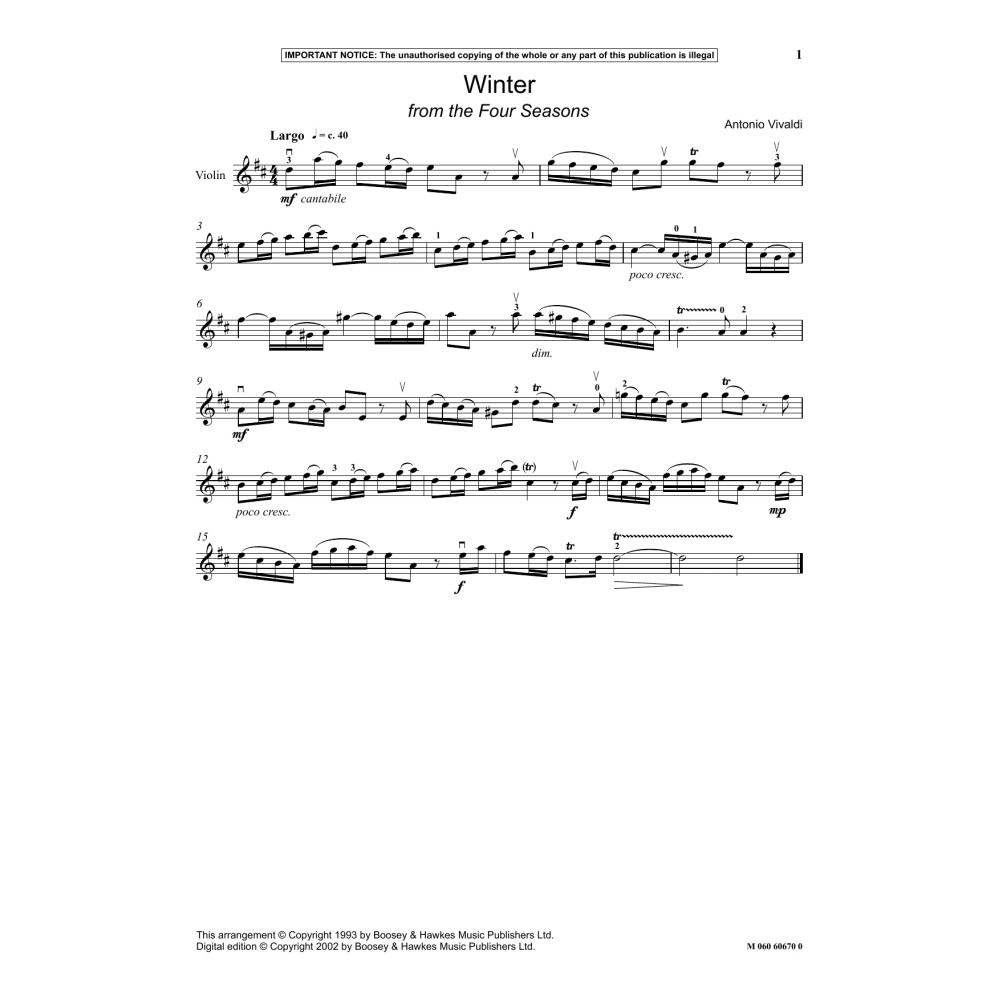 Winter (from The Four Seasons)
