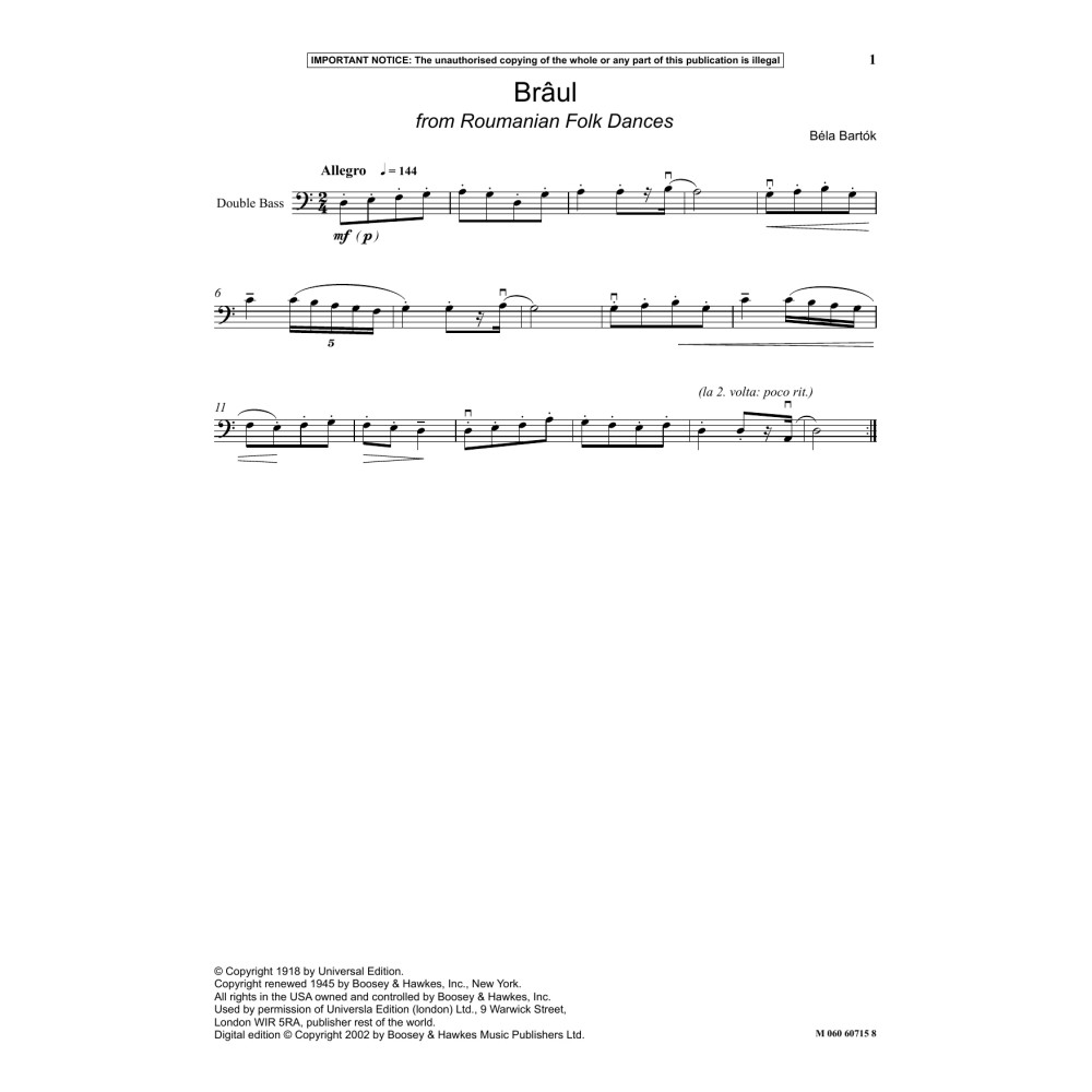Braul (from Roumanian Folk Dances)