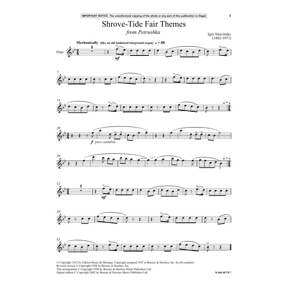 Shrove Tide Fair Themes (from Petrushka)