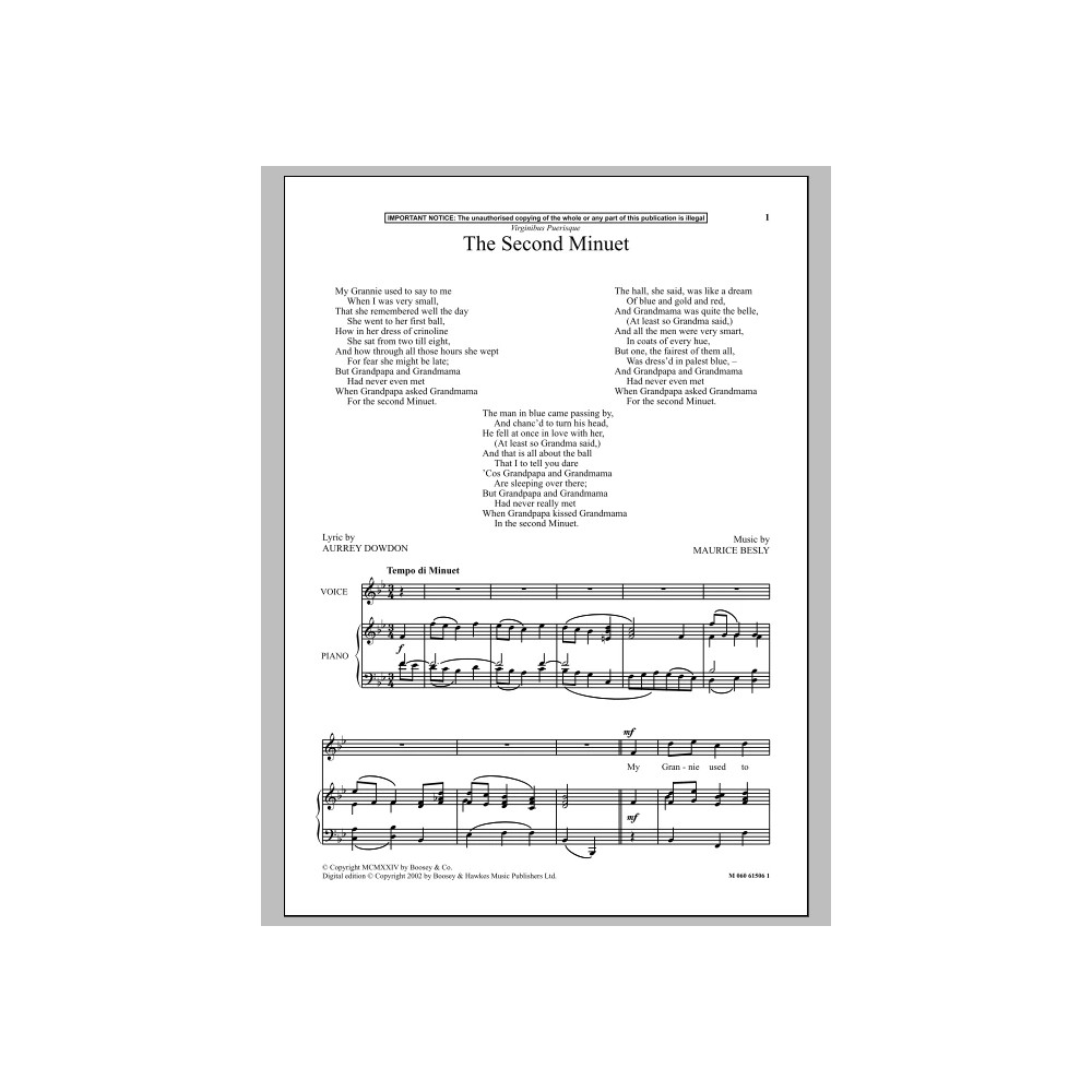 The Second Minuet