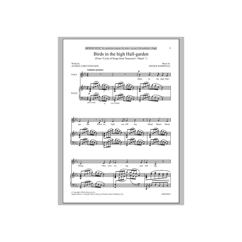Birds In The High Hall Garden (from Cycle Of Songs From Tennyson's Maud)