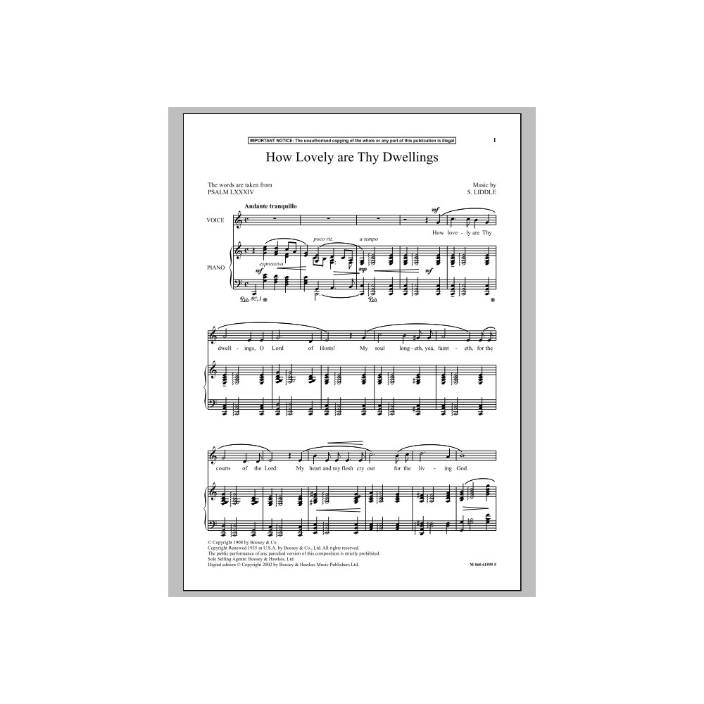 How Lovely Are Thy Dwellings