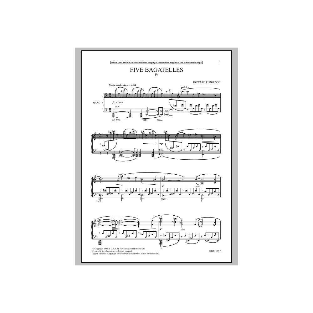 Five Bagatelles (IV)