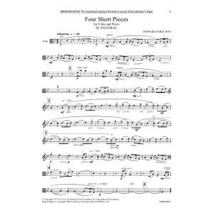 III. Pastoral (from Four Short Pieces For Viola And Piano)