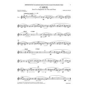 Carol (from Five Bagatelles For Flute And Piano)
