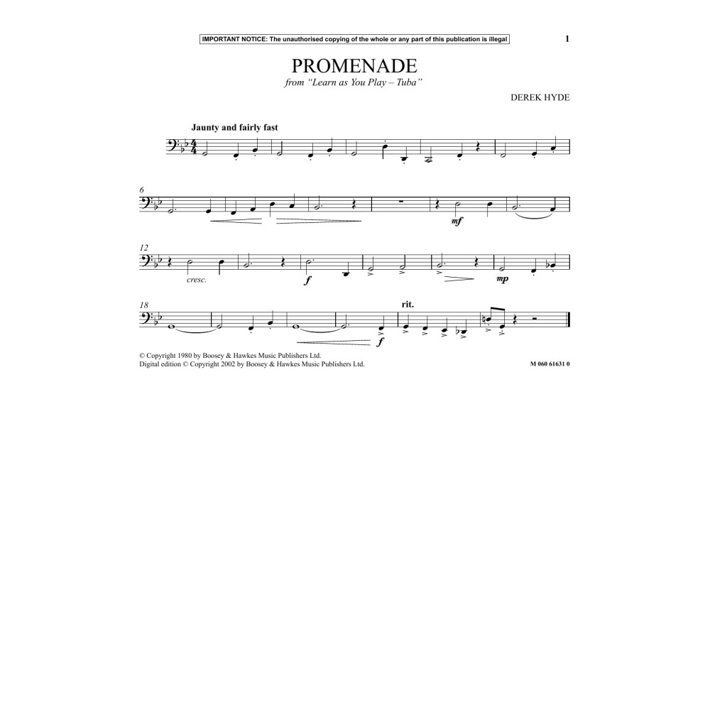 Promenade (from Learn As You Play Tuba)