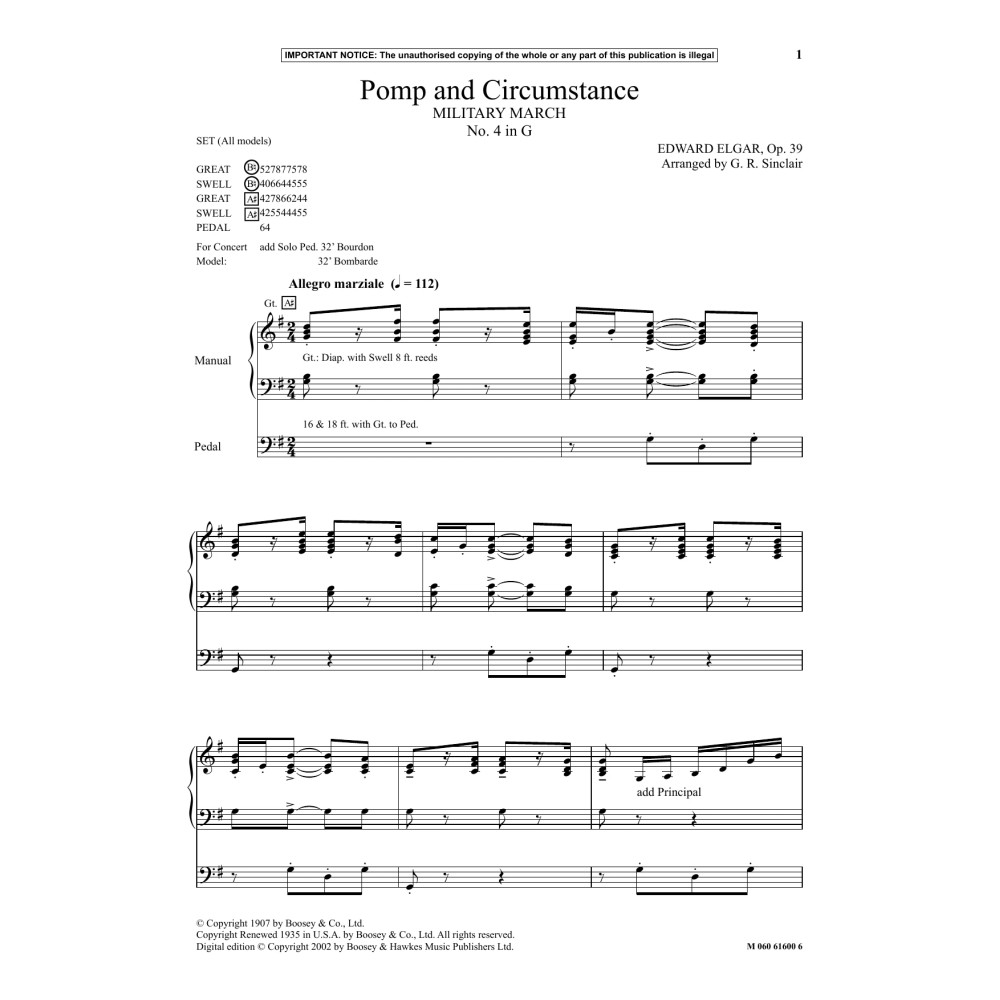 Pomp And Circumstance (Military March No. 4 In G)