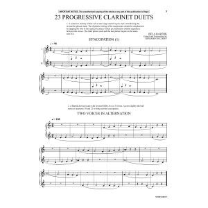 23 Progressive Clarinet Duets (from Mikrokosmos)