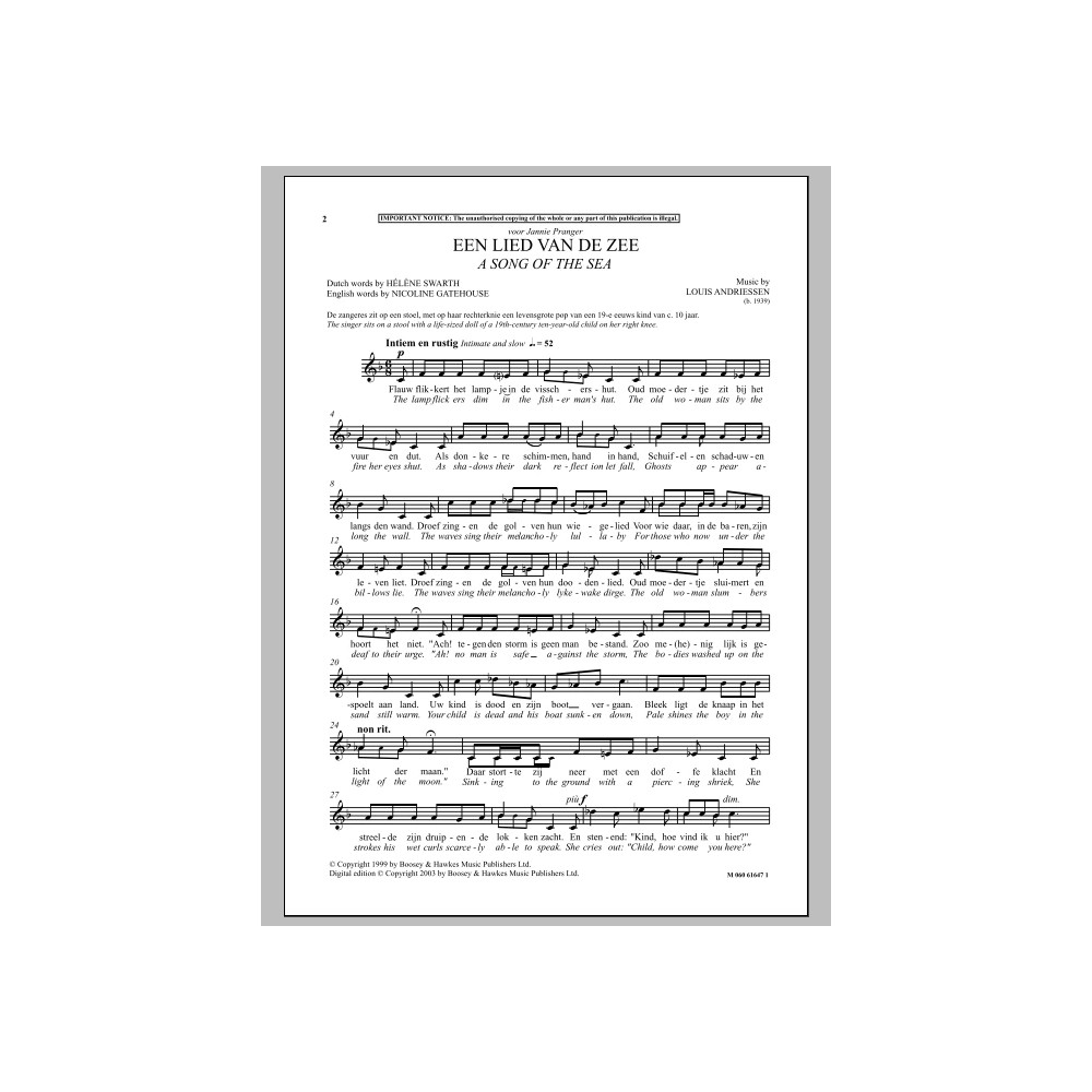 Een Lied Van De Zee (A Song Of The Sea)