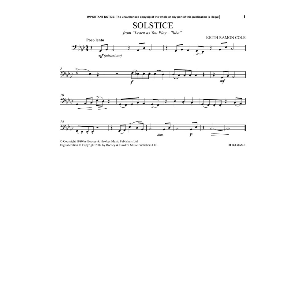 Solstice (from Learn As You Play Tuba)
