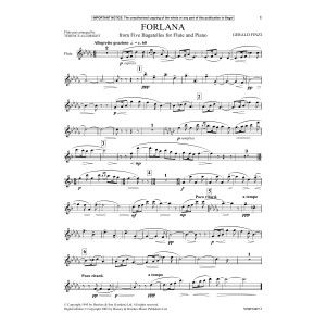 Forlana (from Five Bagatelles For Flute And Piano)