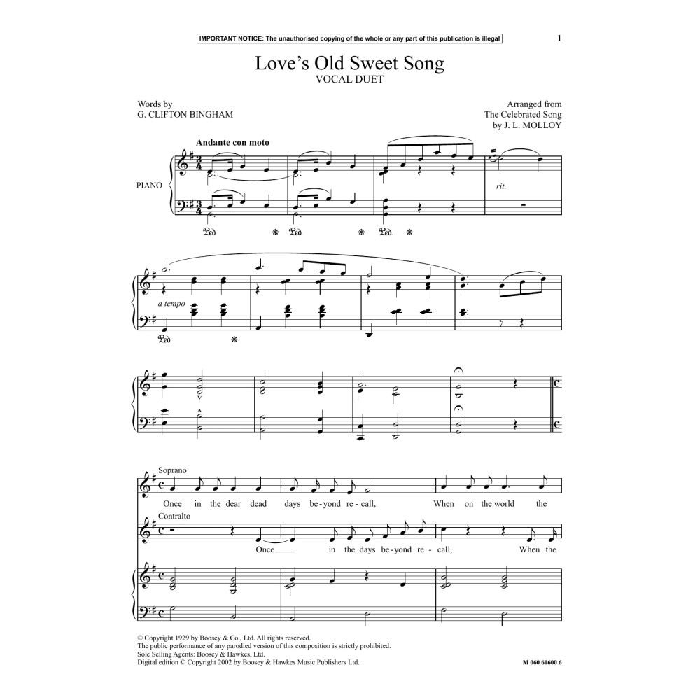 Love''s Old Sweet Song