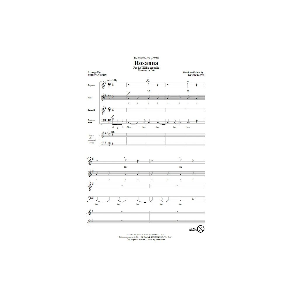 Rosanna (arr. David Lawson)