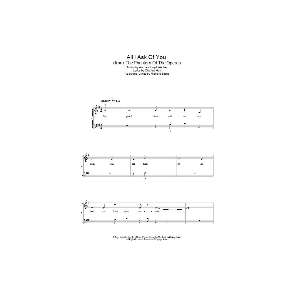 All I Ask Of You (from The Phantom Of The Opera)