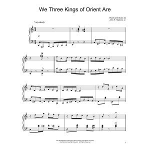 We Three Kings Of Orient Are [Ragtime version]
