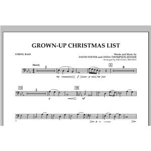 Grown Up Christmas List (with Optional Vocal Solo) - String Bass