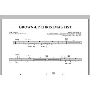 Grown Up Christmas List (with Optional Vocal Solo) - Percussion 2