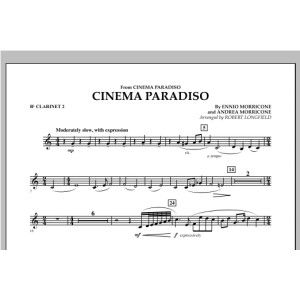 Cinema Paradiso (Flexible Solo with Band) - Bb Clarinet 2