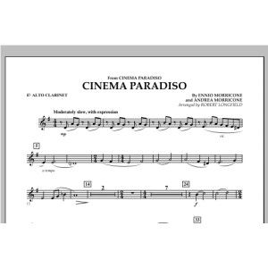Cinema Paradiso (Flexible Solo with Band) - Eb Alto Clarinet