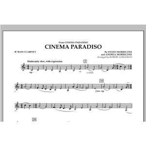 Cinema Paradiso (Flexible Solo with Band) - Bb Bass Clarinet