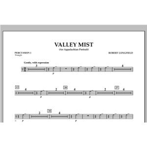 Valley Mist (An Appalachian Portrait) - Percussion 1