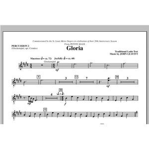 Gloria (from Petite Mass) - Percussion 2