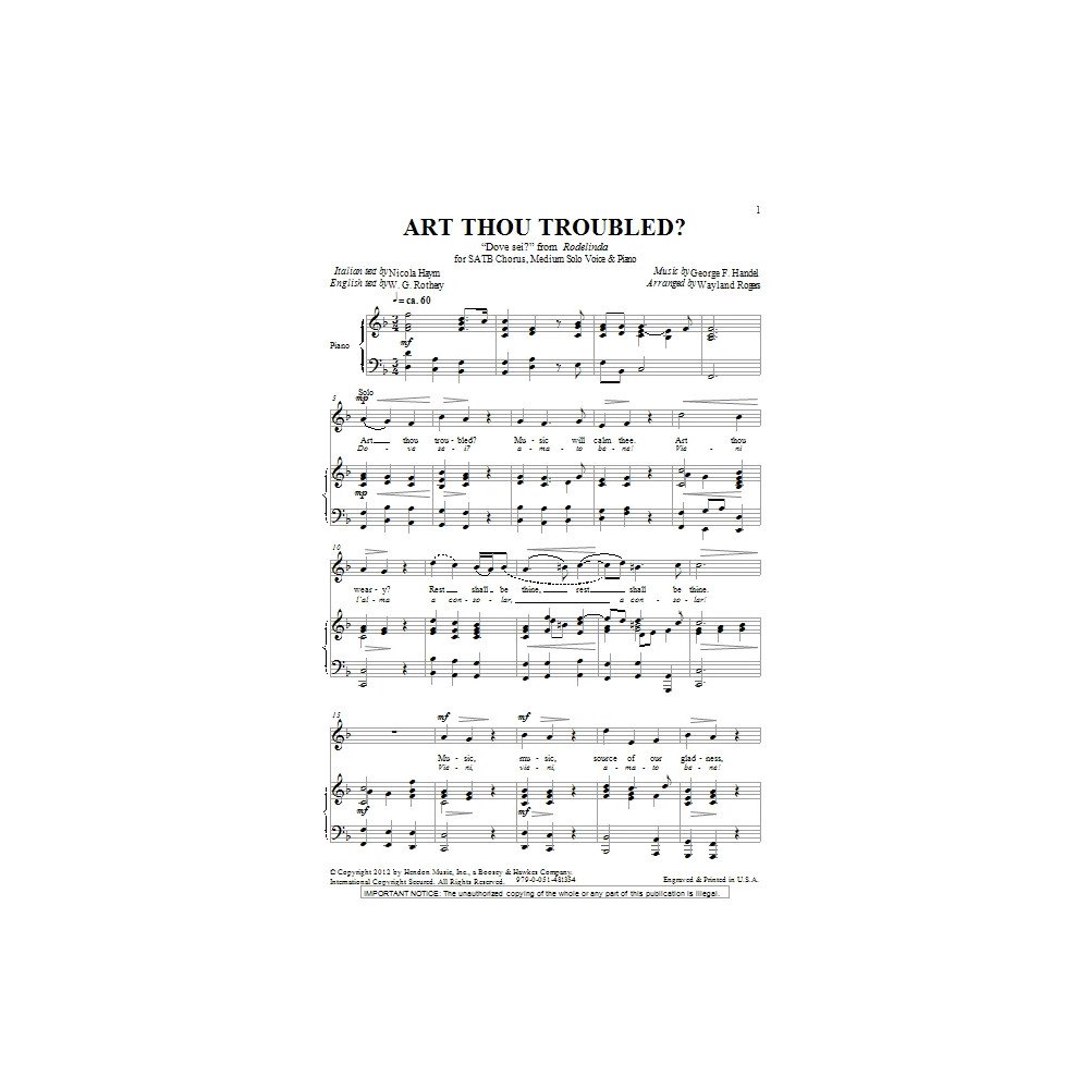 Art Thou Troubled?