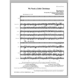 We Need A Little Christmas (Mit "We Wish You A Merry Christmas") - Partitur