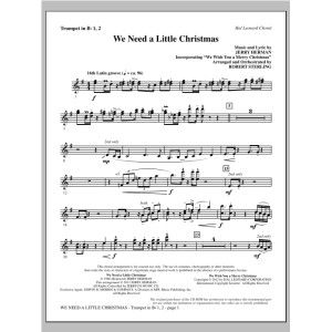We Need A Little Christmas (With "We Wish You A Merry Christmas") - Bb Trumpet 1,2