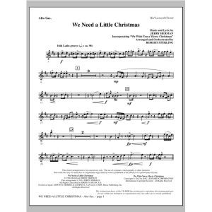 We Need A Little Christmas (With "We Wish You A Merry Christmas") - Alto Sax