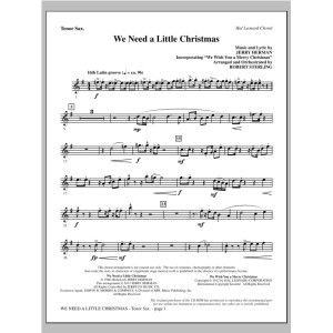 We Need A Little Christmas (With "We Wish You A Merry Christmas") - Tenor Sax